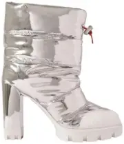 Christian Louboutin ORIONA LUG 100 Quilted Metallic Booties Boots Heels $1395
