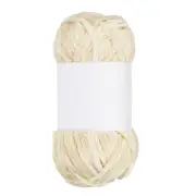 Velvet Chenille Yarn Bulky Fluffy Chunky Yarn for Crochet Pale Khaki, 80m