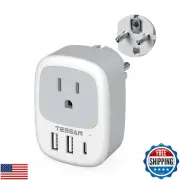 Type E F Plug Adapter USB C, TESSAN Germany France Power Adaptor, Schuko Outl