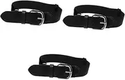 [LIFKOME] 3pcs Elastic Softball Belt Elastic Belt Boys Belt Buckle Ratchet Belt Brown Belt Belt Navy Baseball Men Belt Baseball Belt and Socks Baseballs Belts Waist Nylon Black