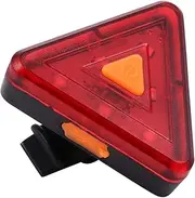 KOMBIUDA 1Pc USB Rechargeable Triangle Bike Tail Light Durable Warning Signal Lamp for Safe Cycling Sturdy Design Easy Operation Essential Cycling Gear for Day Night Visibility