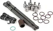 XTevu High Pressure Oil Rail Repair Kit - Updated Stand Pipe, Dummy Plugs W302908, Stand Pipe 6E7Z 9A3A, Rail Plug 3C3Z 9K042 A, W302675 CVC O Ring, Fuel Rail Ball Tube for E350/E450 6.0L