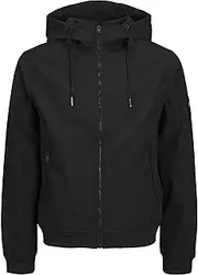 JACK & JONES Mens Softshell Hooded Jacket Plus Size