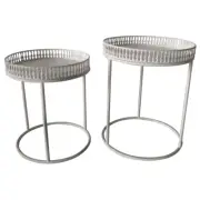 SET 2 NESTED MARTINIQUE SIDE TABLES 39X47CM