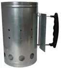 Jumbuck 3.7L BBQ Charcoal Chimney/Silver Black