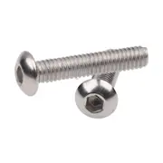 Hex Socket Button Cap Head Screws Bolts, M4 x 20mm 304 Stainless Steel Metric, Hexagon Coarse Threaded Machine Fully Thread Allen SUS Storage