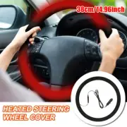Car Heated Steering Wheel Cover Tangle Free heated Hand warmer Universal Fit 12V