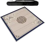 Large Mahjong Mat with Rubber Backing, Anti Slip and Noise Reduction Mahjong Paigow Table Mat, Table Mat for Mahjong Paigow Poker Card Games,Brown (85 cm/33.46
