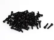 uxcell M3x14mm Screw Cap Point Hex Socket Screws Bolts 100Pcs