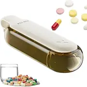 Pill Storage Box - 4 Compartments Pill Organizer | Easy-Open Pillbox Design Medicine Container | Light-Blocking Lid Medication Organizer for Quick and Convenient Pill Extraction