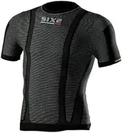 SX-TS1-BC-XXL SIXS Carbon Fiber T-Shirt, Black, Carbon, XXL