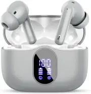 Wireless Earbuds Bluetooth 5.4 Headphones Bass Stereo Ear Buds with Grey
