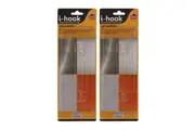 2x I-Hook 10x29cm Replacement Accessory For Organiser Shelf Shower Caddy Clear