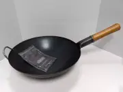 YOSUKATA Carbon Steel Wok Pan – Stir Fry Pans - Chinese Wok Flat Bottom
