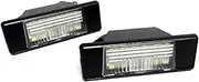 FIQOME 2x LED Licence Number Plate Light White Canbus, for Juke F15 Navara D23 Note, for X-TRAIL, T31 Q50, for Qashqai, J10 J11 Car Number Plate Led Light
