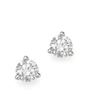 Bloomingdale's Fine Collection Diamond Stud Earrings in 14K White Gold 3-Prong Martini Setting, 0.60 tcw
