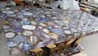 Agate Dining Table Top, Agate Stone Kitchen Slab, Office Counter Top Furniture