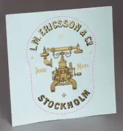 WATER SLIDE DECAL ERICSSON STOCKHOLM BATTERY COVER TELEPHONE for RESTORATION!