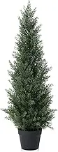 3FT Artificial Cedar Topiary Trees for Outdoors,UV Rated Realistic Faux Cedar Pines,Potted Fake Plants for Chrismas,Front Porch,Home,Housewarming,Indoor Outdoor Decor (1)
