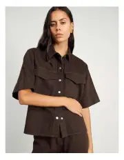 [JAG] Loe Denim Shirt in Dark Chocolate