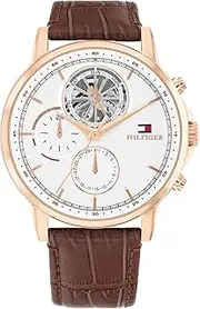 [Tommy Hilfiger] Men's stewart Watch, WHITE/GOLD, 44MM