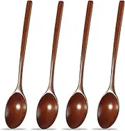 Large Wooden Spoon 4 Pcs, 23.5 * 4.2cm Wooden Cooking Spoons Wooden Tablespoons, Wooden Soup Spoons Dinner Table Spoon for Home Restaurant Kitchen
