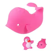 Whale Pink Baby Bath Spout Cover – Soft Silicone Faucet Protector for Kids