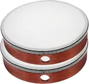 TEMPNAP 2pcs Hand Drum Percussion Instruments for Preschool Suitable for Classroom and Home Use Brown Color