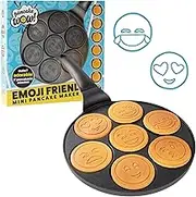 Emoji Friends Mini Pancake Pan, Nonstick Aluminum, 7 Unique Smiley Face Designs, Easy to Clean, Perfect for Kids' Breakfast
