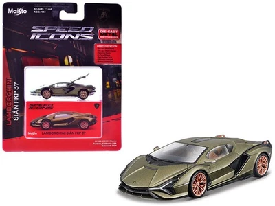 2021 Lamborghini Sian FKP 37 Green Metallic Diecast Model Car 1/64 by Maisto