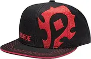 JINX World of Warcraft Horde Pledge Snapback Baseball Hat, Red/Black, One Size, Red/Black, One Size