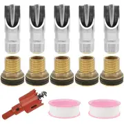 5pcs Stainless Steel Automat Animal Pet Pig Drinking Watering Nipple Drinker⌚