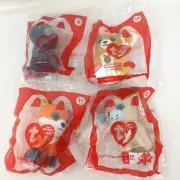 4 Teenie Beanie Boos McDonalds Toys Set Of 4 Sealed Plush 2, 10-12 #D-50
