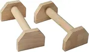 Frediuo 2 Pieces Push up Bar Push up Handles Anti Slip Sturdy Wooden Handstand Bar for Men Women Floor Workout Exercise Fitness