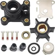 0394711 - Water Pump Impeller Repair Kit with Housing for Johnson Evinrude OMC 8HP 9.9HP 15HP Outboard Boat Motor Marine Engine Replacement Parts 394711 391698 386697 Sierra 18-3327
