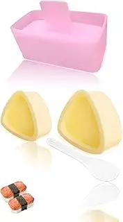 Honwor 4-Pack Onigiri Mold Set - Rice Mold Maker Kit for Kids' Lunch, Bento, and Home DIY - Classic Triangle Rice Ball Maker Sushi Mold