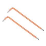 5mm Ball End Hex Key Wrench L Shaped Long Arm S2 Steel Repairing Tool 2 Pcs
