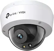 TP-Link VIGI 5MP Dome Network Smart Security Camera, Full-Color, AI Detection, H.265+, 120dB WDR, IK10,IP67, PoE/12V DC, Two-Way Audio, Remote Control, Onboard Storage SD card slot (VIGI C250(2.8mm))
