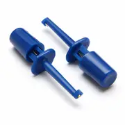 20Pcs Multimeter Wire Lead Test Hook Clip Electronic Mini Probe Set Red White Blue Black Purple For Repair Tool Blue