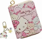 [NSRAOIM] Small Wallet for Women and Girl, Short PU Leather Zipper Cute Coin Purse, 2Pce, Cute Wallet-2