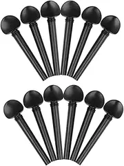 VINTORKY 12pcs Pegs Tuner Parts Tuning Peg Pliers Pin Musical Instrument Accessories Musical Instrument Supplies Accessories Supplies Replacement Accessories Black Ebony