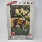 Vintage Natura Latch Hook Kit HANDSOME DEER Stag Buck USA 30"x50" Jumbo Size