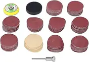 203 PCS DM05601280 Sanding Disc, Fine Grit Sandpaper Kit, Low Noise Sander Disk, 80 to 3000 Grits 2 in Sander Paper Sandpaper Set Kit for Iron Wood