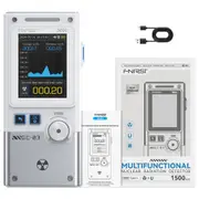 FNIRSI GC-03 Multifunctional Radiation Detector, 3-in-1 E-field/Magnetic/Nuclear Detection with High-Precision GM Tube, White