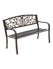 Gardeon Cast Iron Garden Bench Bronze