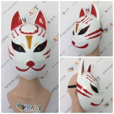 Buy 2 Get 1 free shipping Custom Mask Wooden Mask Cosplay Kitsune Fox Red RARE!!