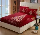 Christmas Tree Gifts Bed Decor Fitted Sheet Set Single/Double/Queen/King Size