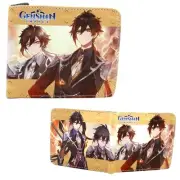New Zhongli GENSHIN IMPACT BiFold Wallet Standard Size Credit Card Billfold