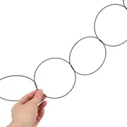 FLEXMAN Chain Trellis for Climbing Plants, 18 Circles Stainless Steel Indoor Climbing Plants Chain Plant Support with 6 Adhesive Hooks for Potted Plants, Hanging Baskets, Monstra