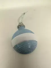 FREE Personalized Christmas Ornament Blue Ball Resin Baby Boy